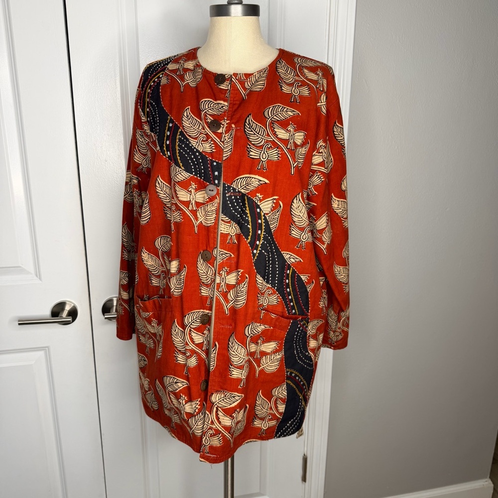 Boho Reversible Cotton Patchwork Jacket with Kant… - image 12